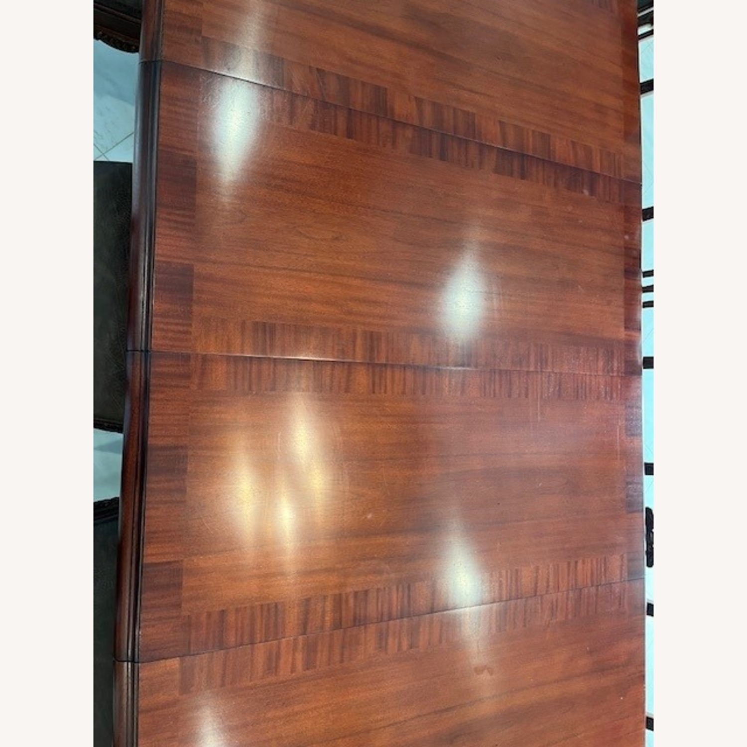 Vintage Dark Brown Carved Wood Dining Sets for 12 - image-10