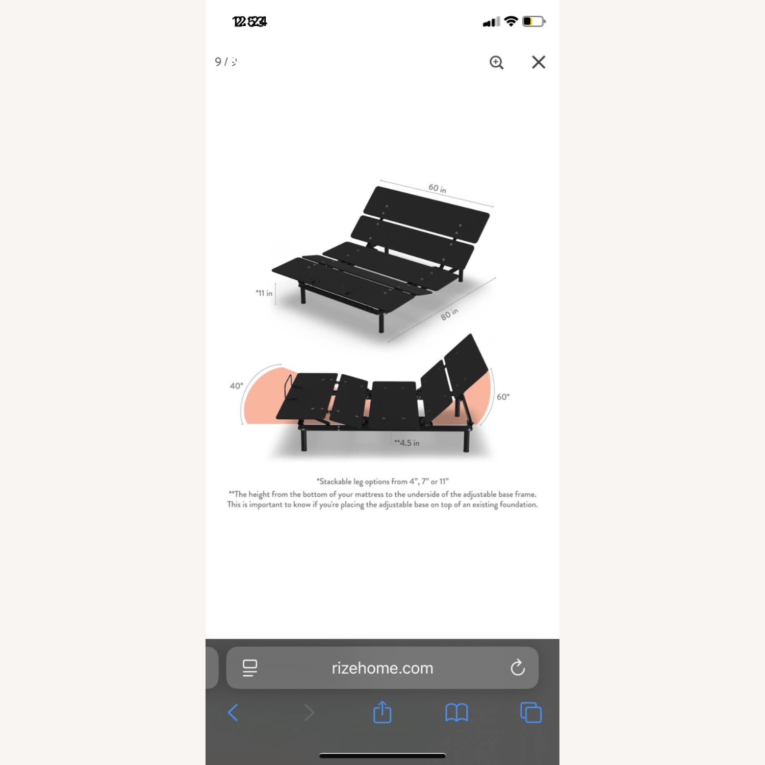 Queen Size Adjustable Bed Frame - image-3