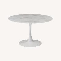 Home Meridian White Marble Dining Table