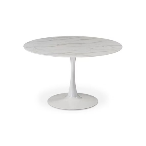 Used Home Meridian White Marble Dining Table for sale on AptDeco