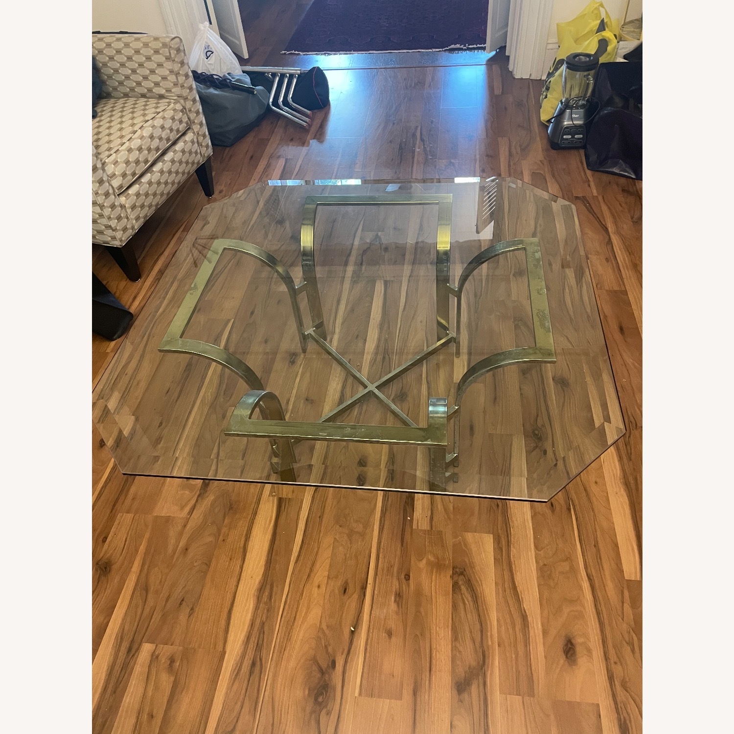 Gold Mid Century Coffee Table - image-2
