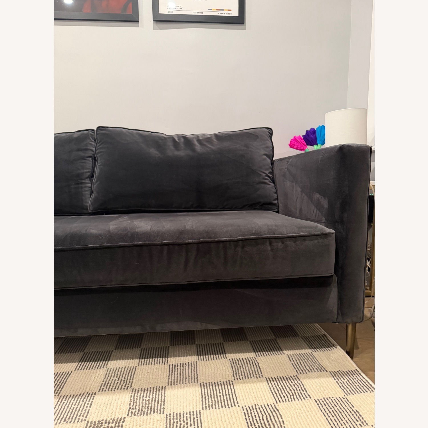 Black West Elm Harris Loft Sofa 76" - image-7