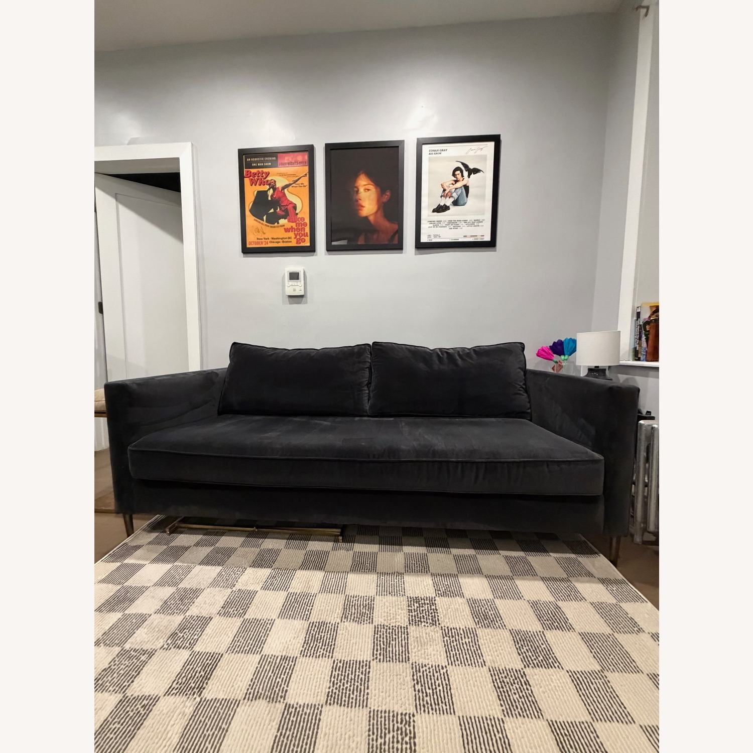 Black West Elm Harris Loft Sofa 76" - image-5