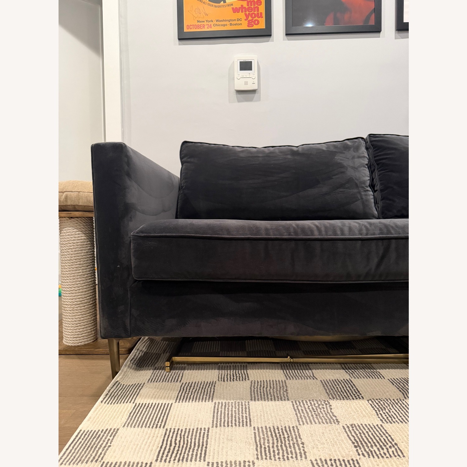 Black West Elm Harris Loft Sofa 76" - image-6