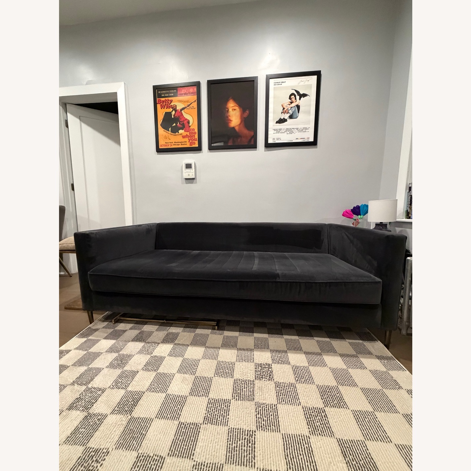 Black West Elm Harris Loft Sofa 76" - image-4