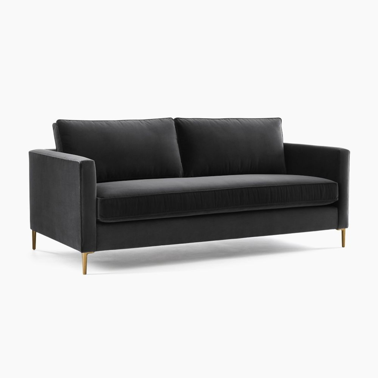 Black West Elm Harris Loft Sofa 76" - image-5