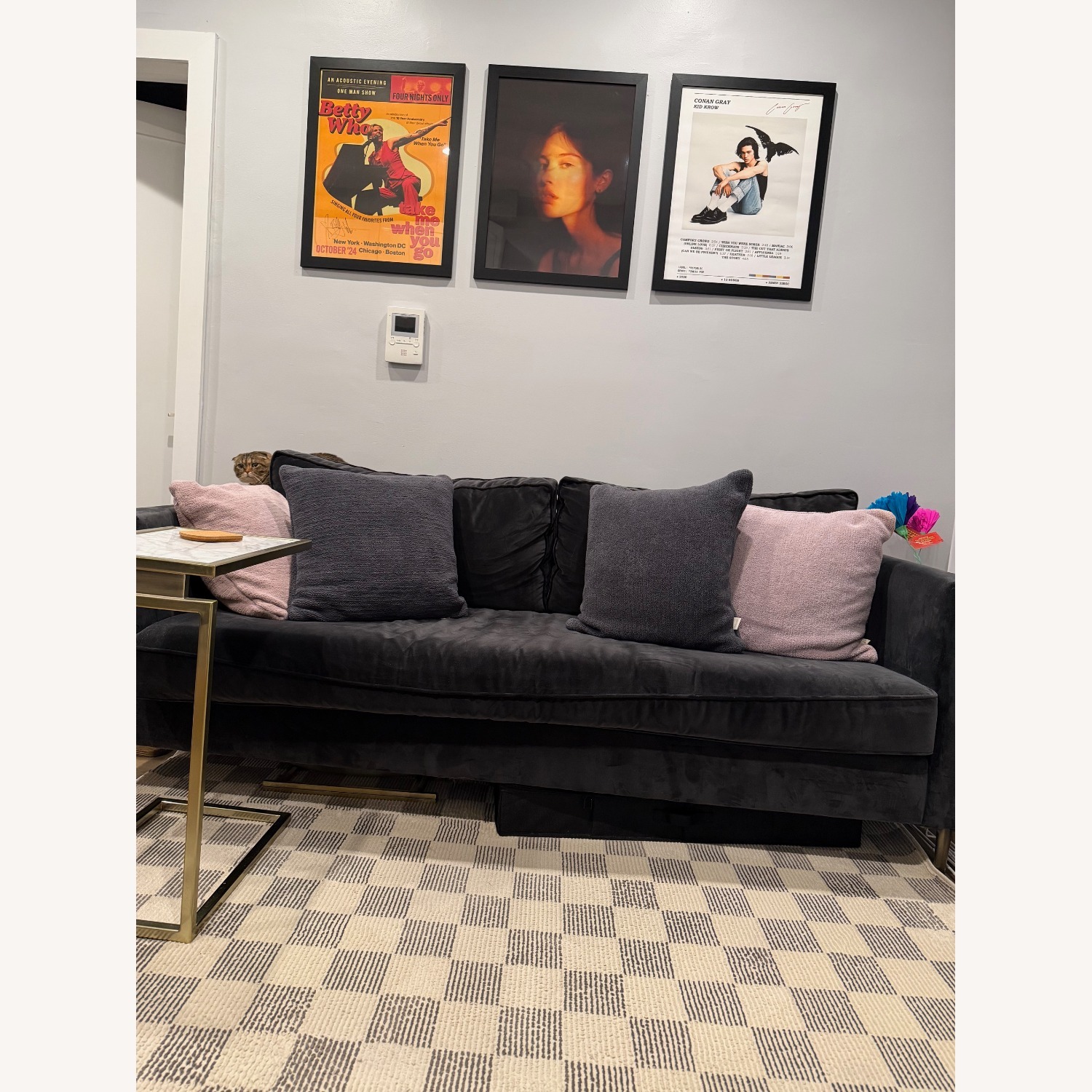 Black West Elm Harris Loft Sofa 76" - image-0