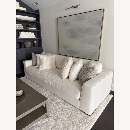 Used White Fabric Loveseat for sale on AptDeco