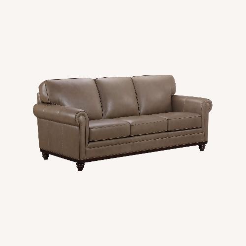 Used Macy's Bradyn 89" Leather Sofa for sale on AptDeco
