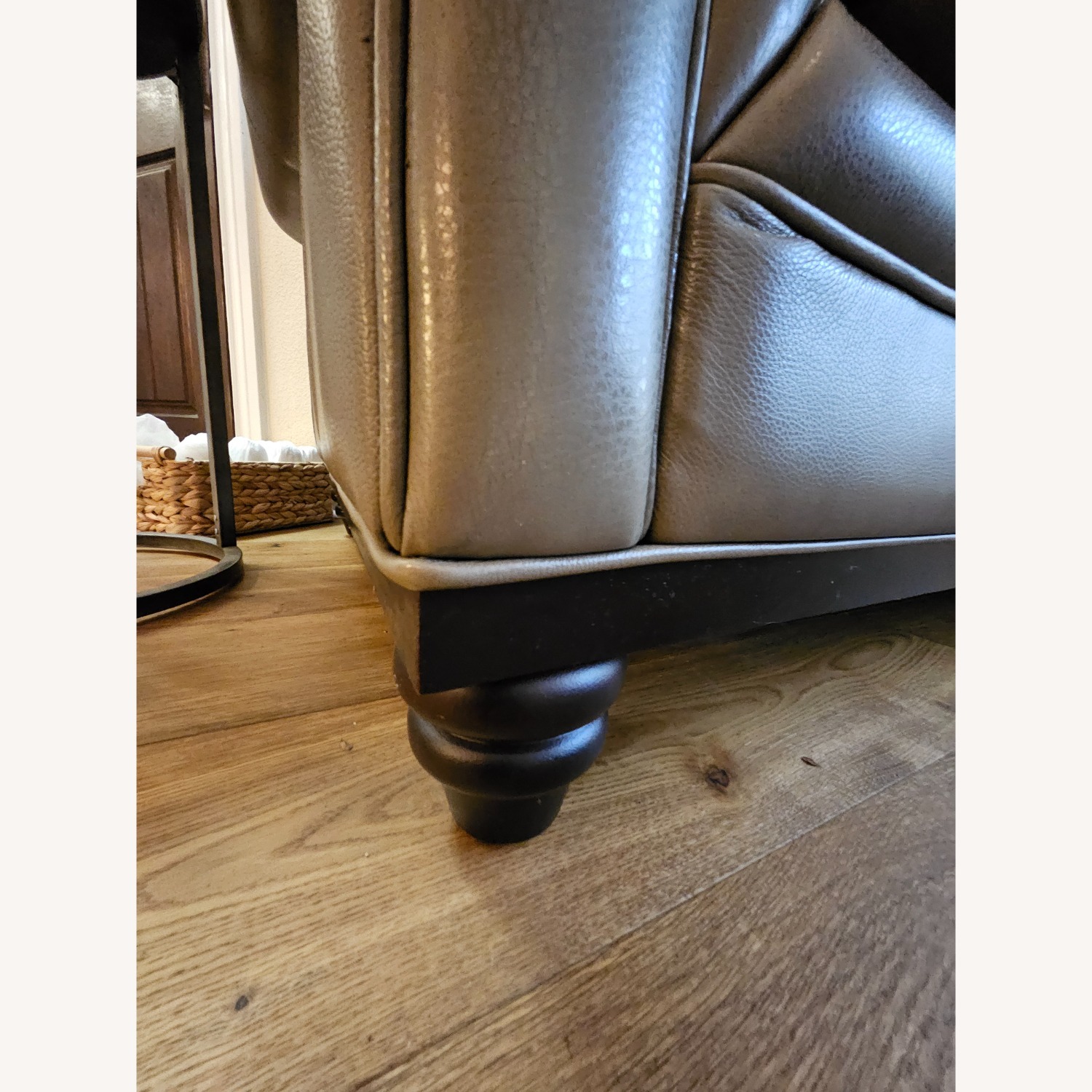 Macy's Bradyn 89" Leather Sofa - image-8