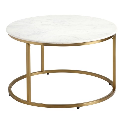 Used World Market White Marble Coffee Table for sale on AptDeco
