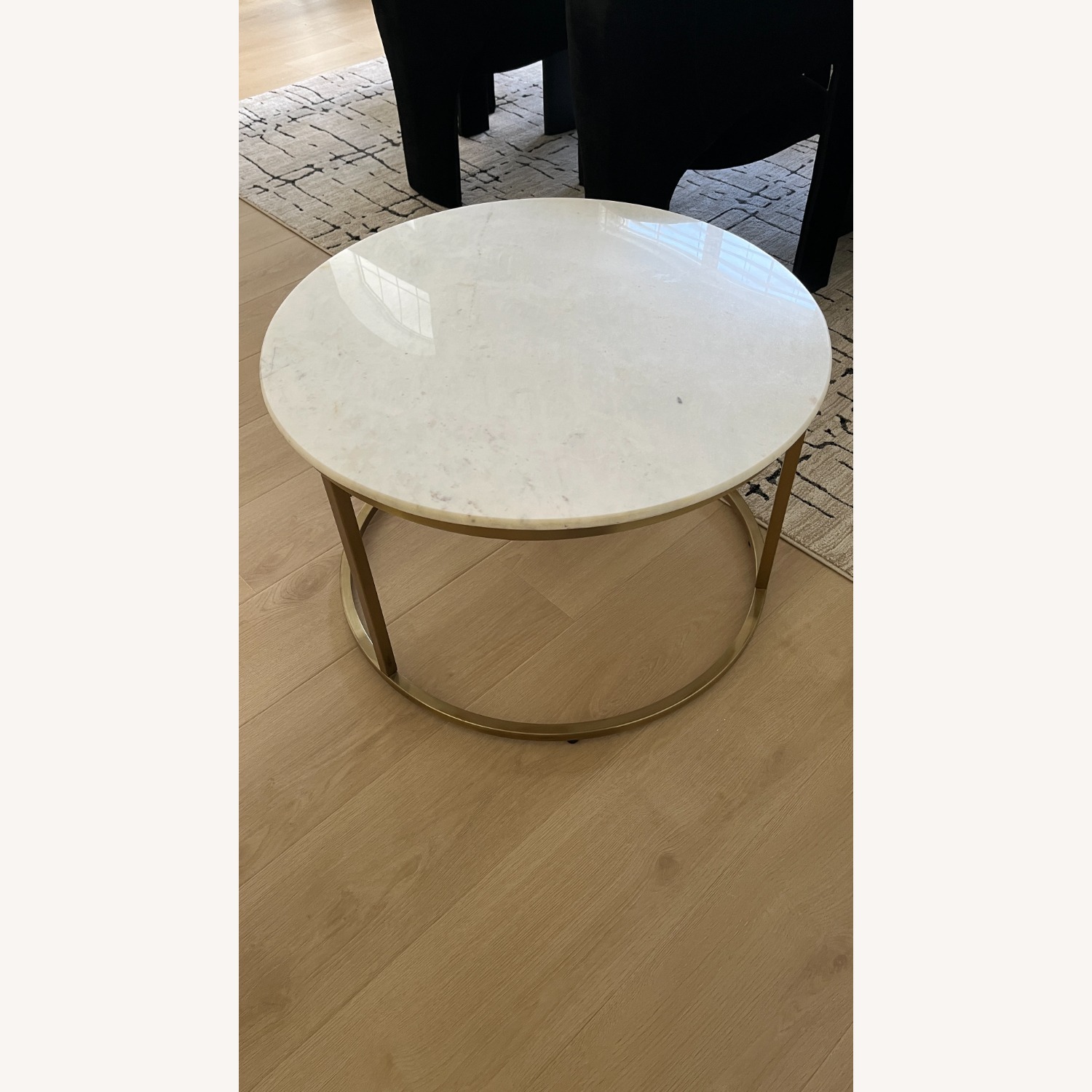 World Market White Marble Coffee Table - image-4
