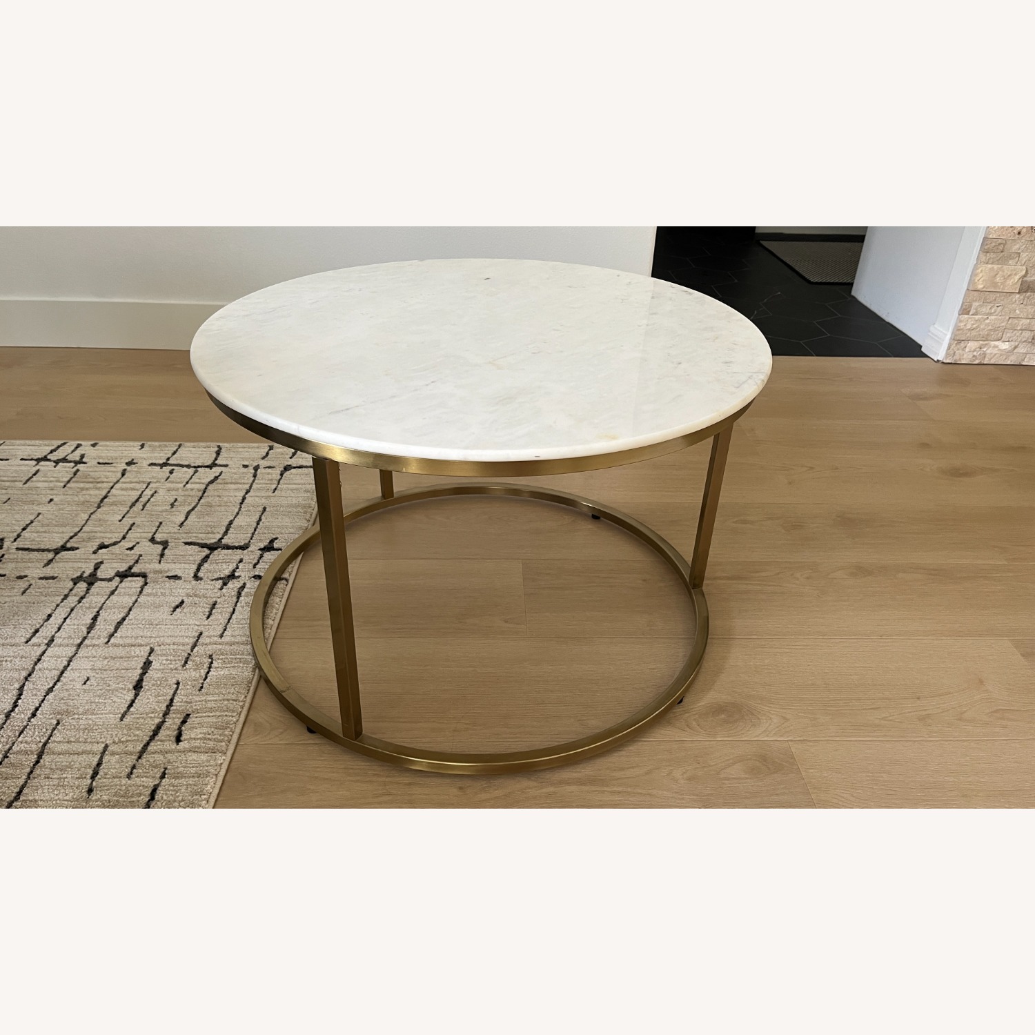 World Market White Marble Coffee Table - image-5