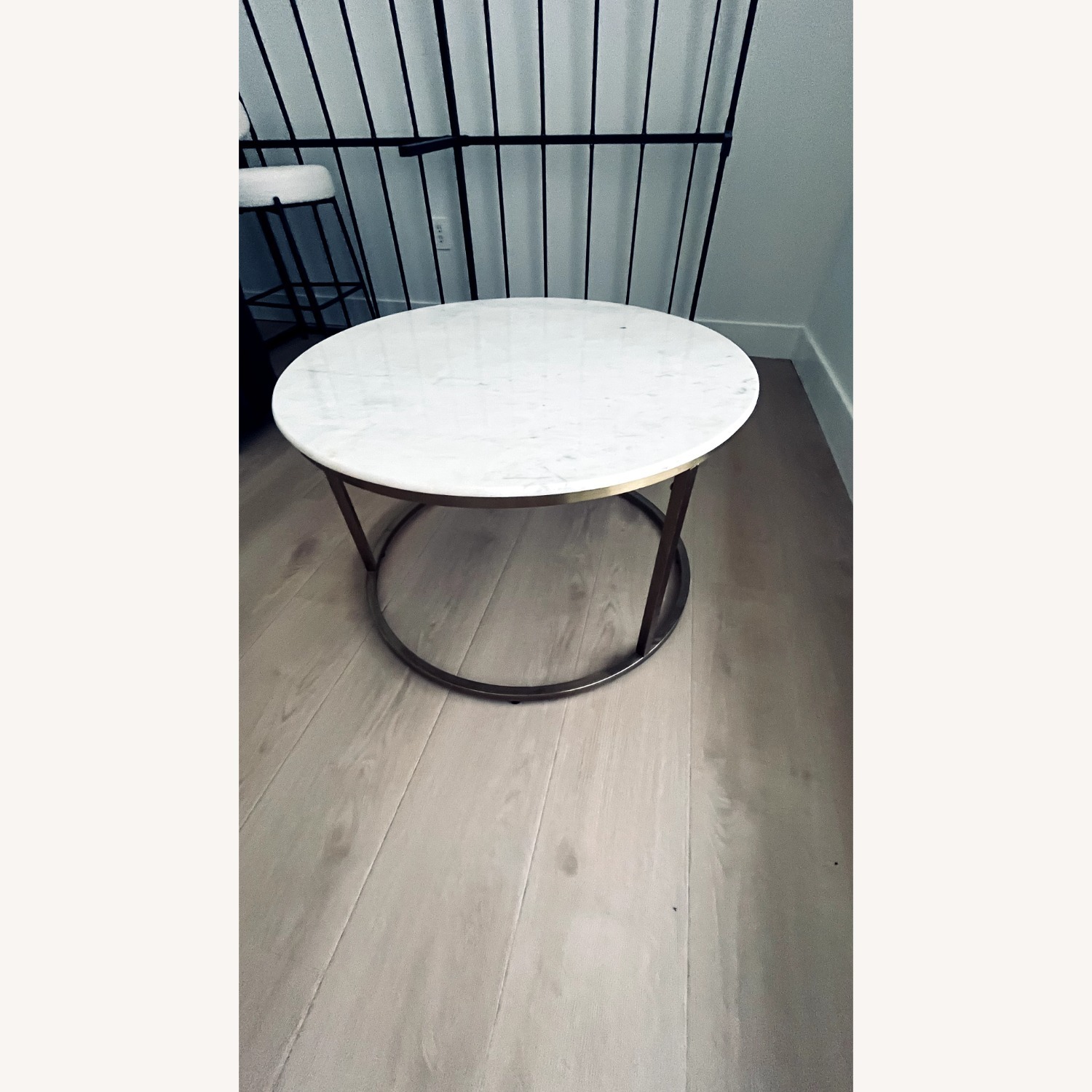 World Market White Marble Coffee Table - image-2