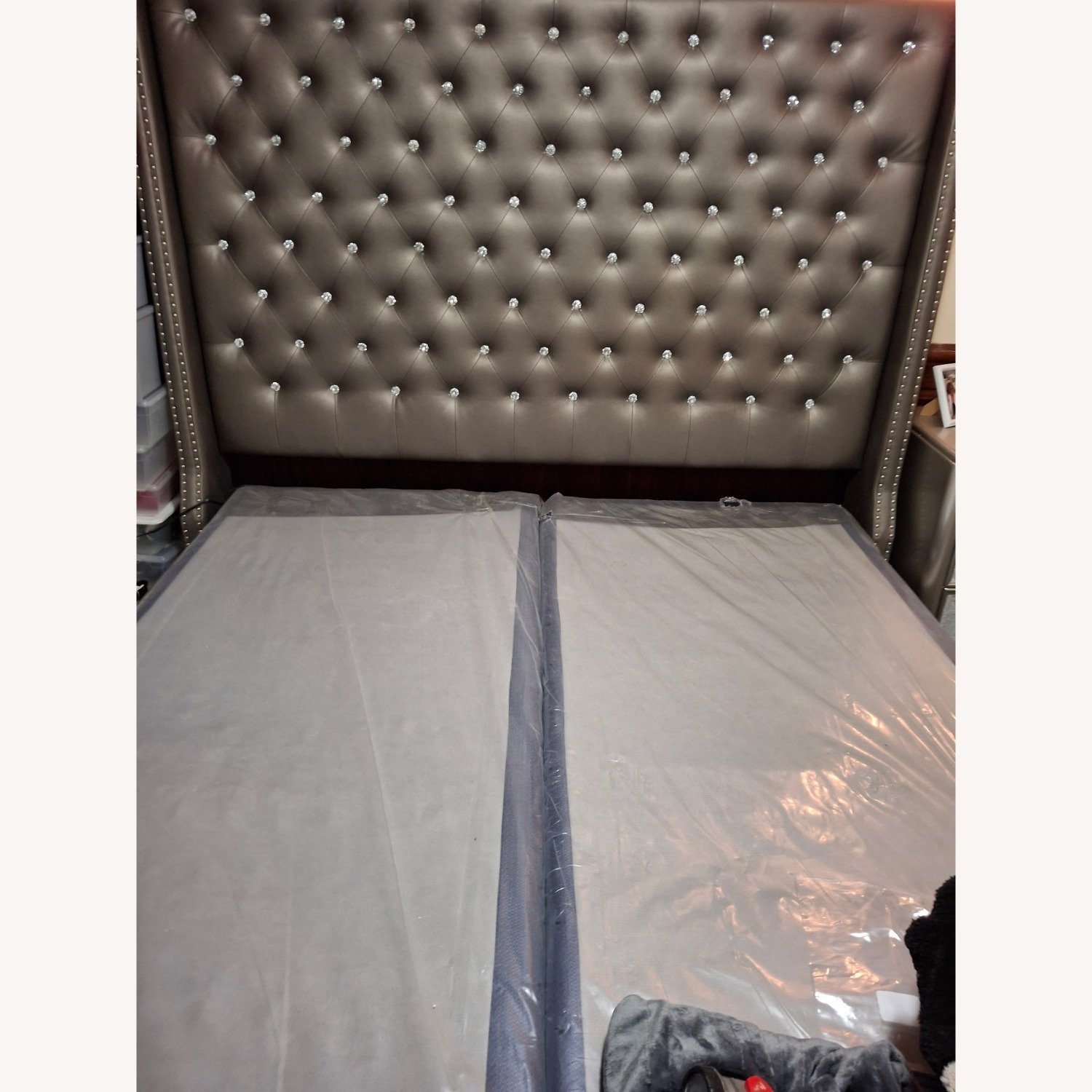 Ashley Furniture Light Gray Wood Nightstands - image-4