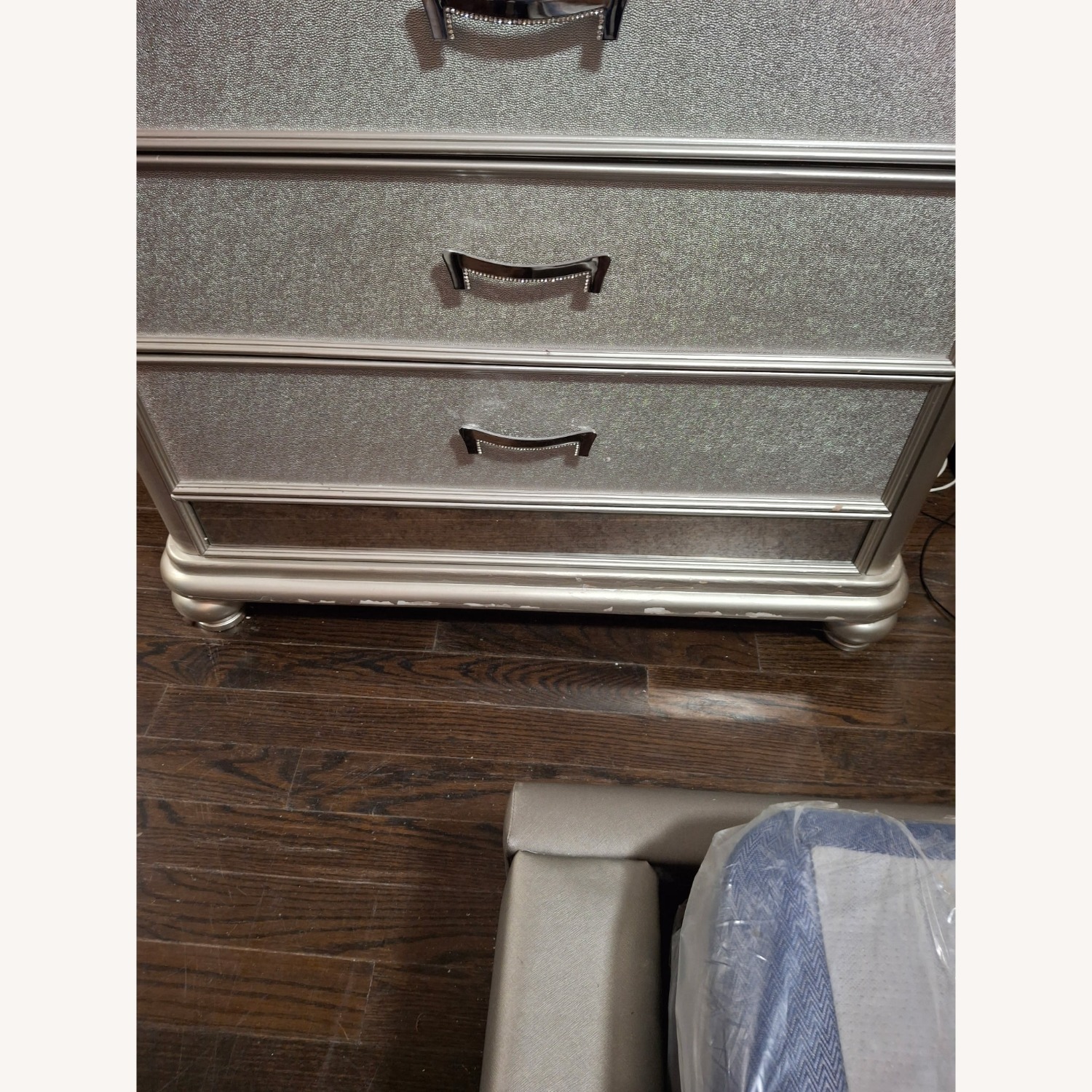 Ashley Furniture Light Gray Wood Nightstands - image-5