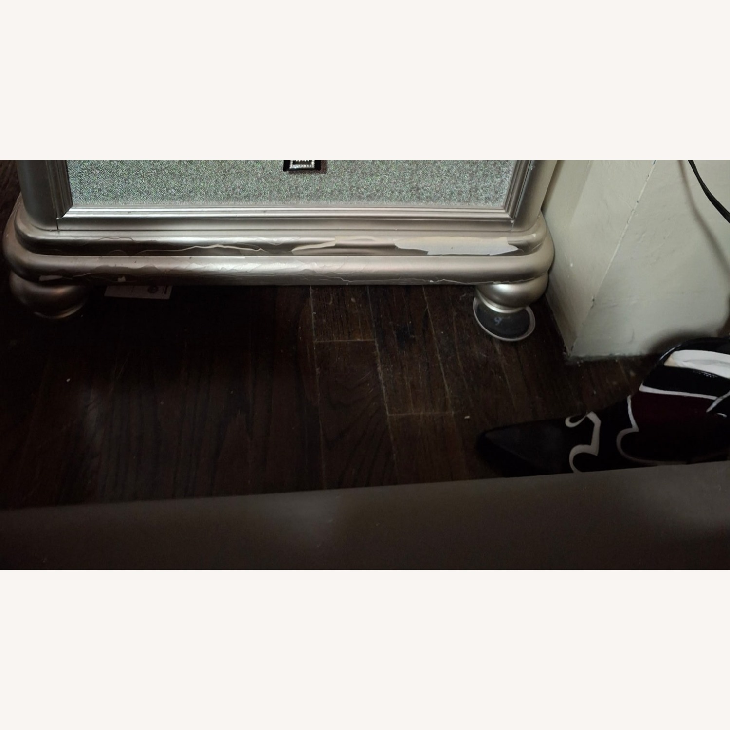 Ashley Furniture Light Gray Wood Nightstands - image-2