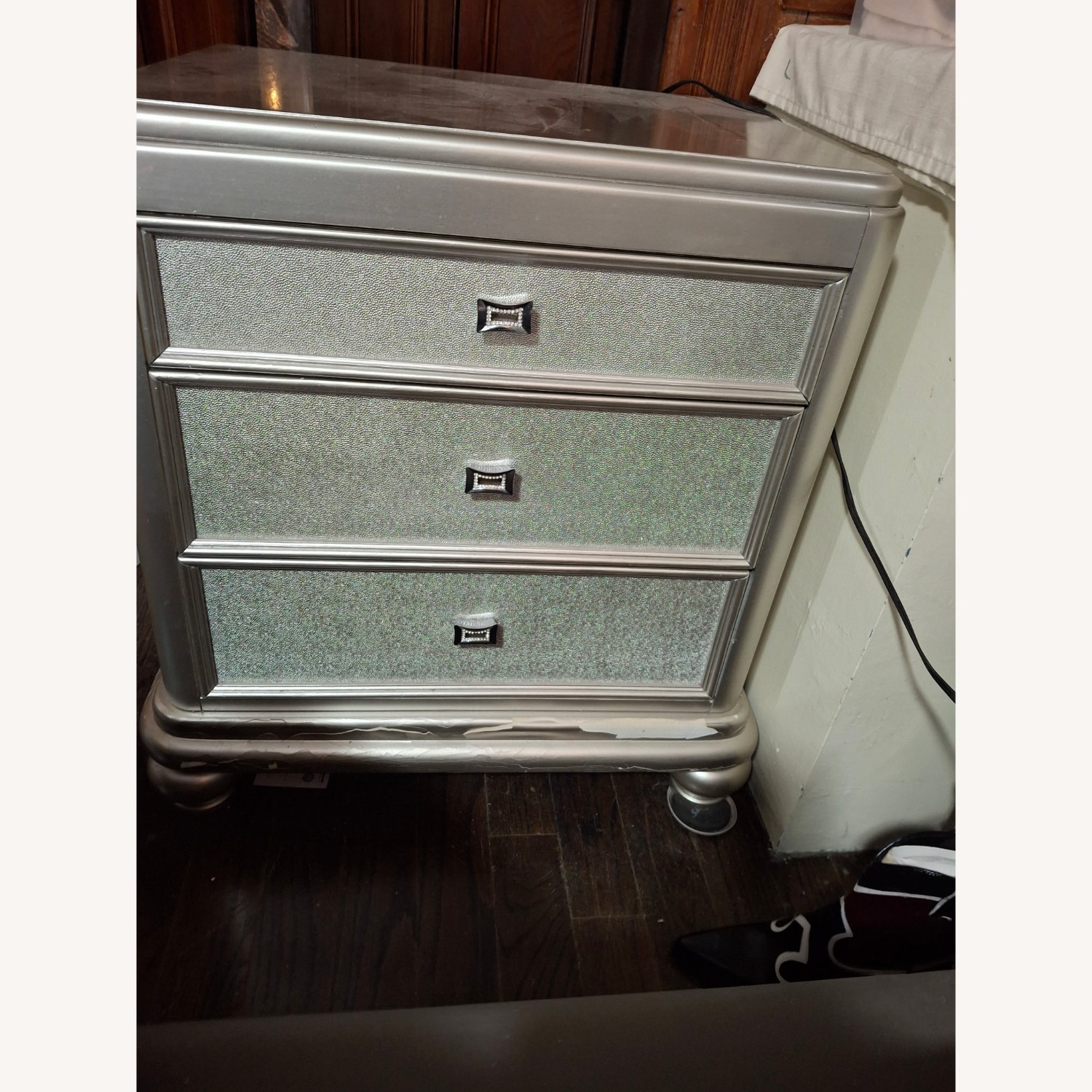 Ashley Furniture Light Gray Wood Nightstands - image-6