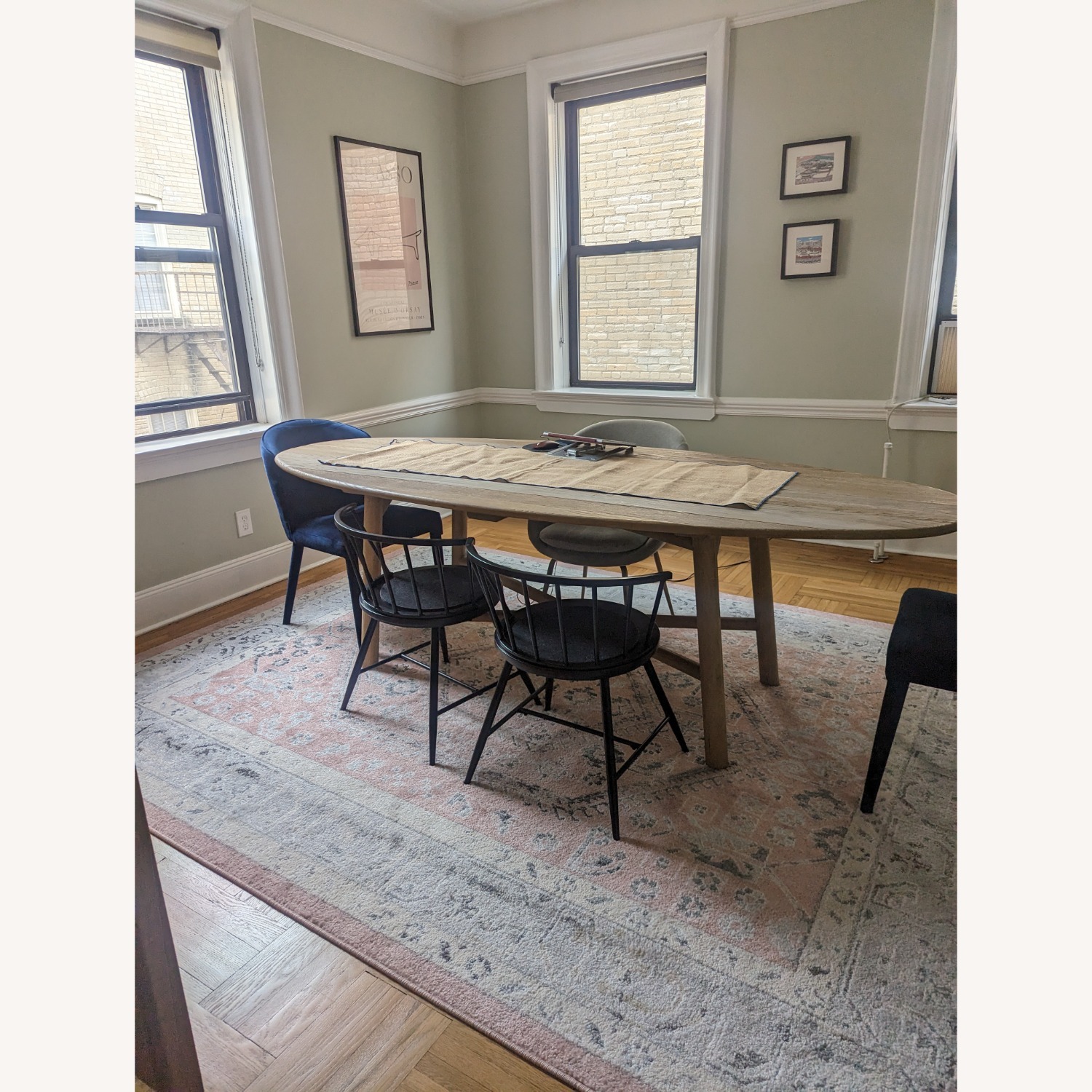 Restoration Hardware Light Brown Dining Table - image-3