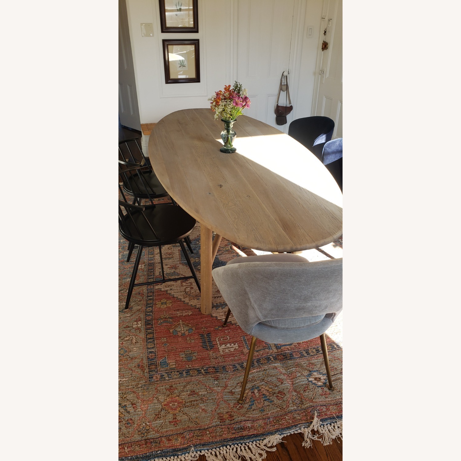 Restoration Hardware Light Brown Dining Table - image-2
