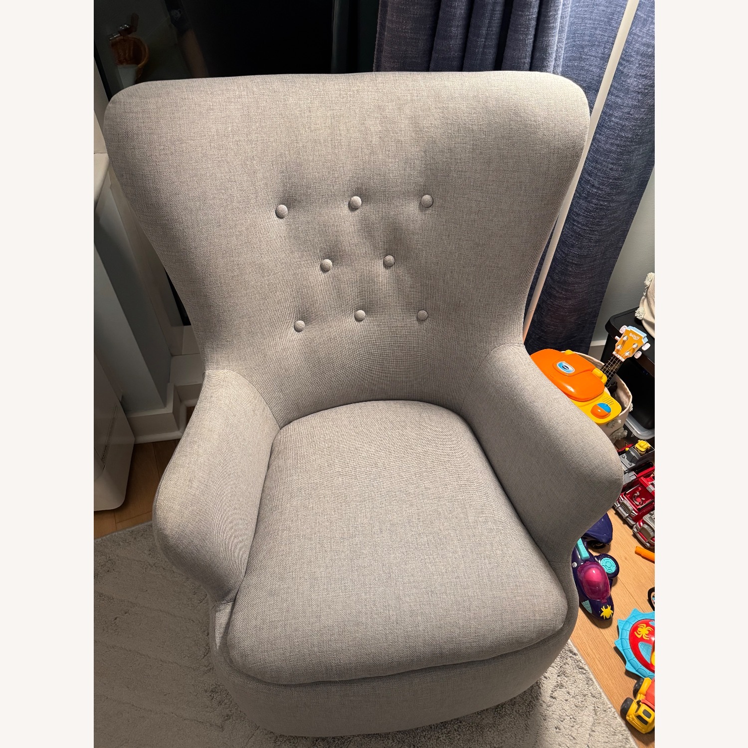 West Elm Light Gray Niels Wing Glider - image-3