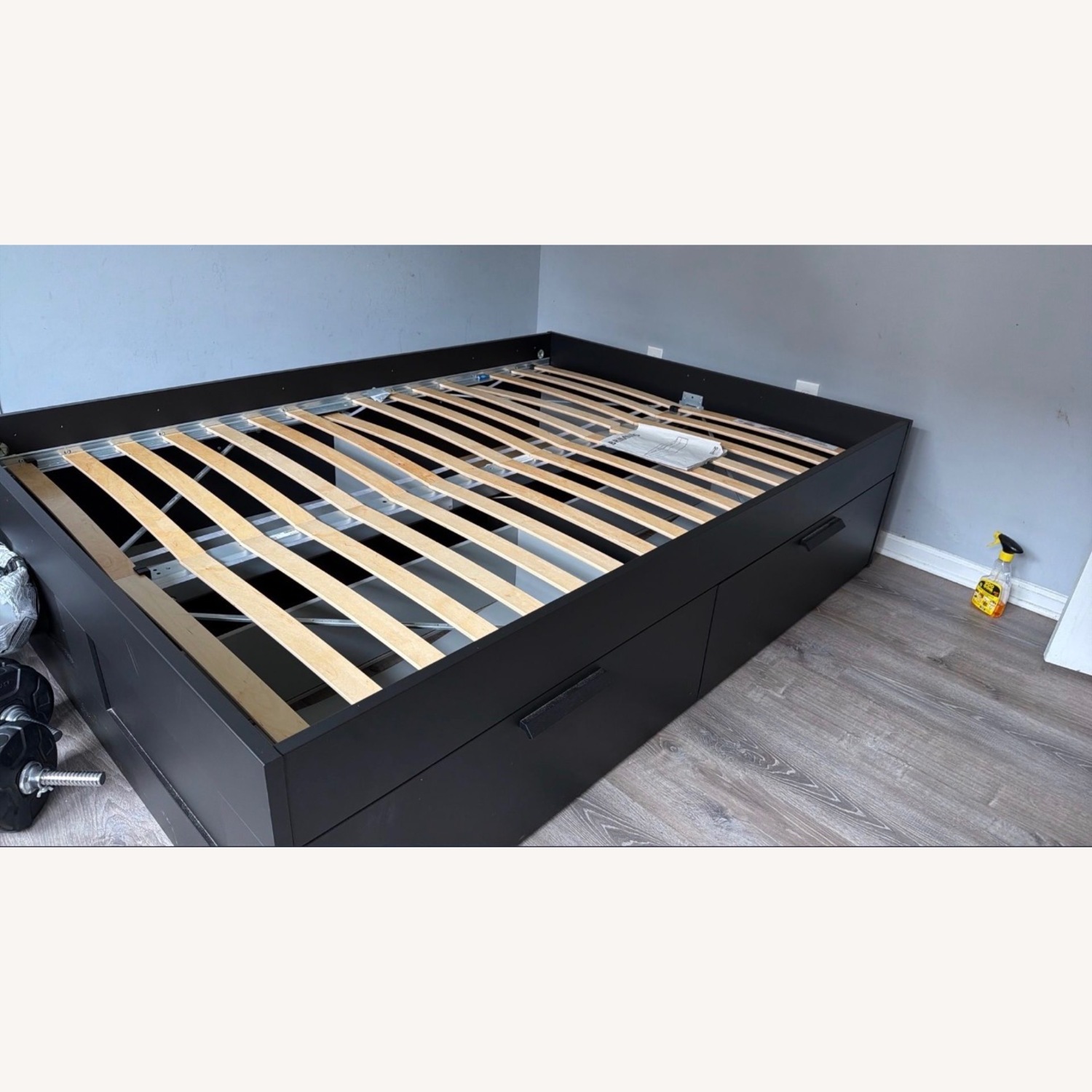 IKEA Black Wood Full Bed - image-2