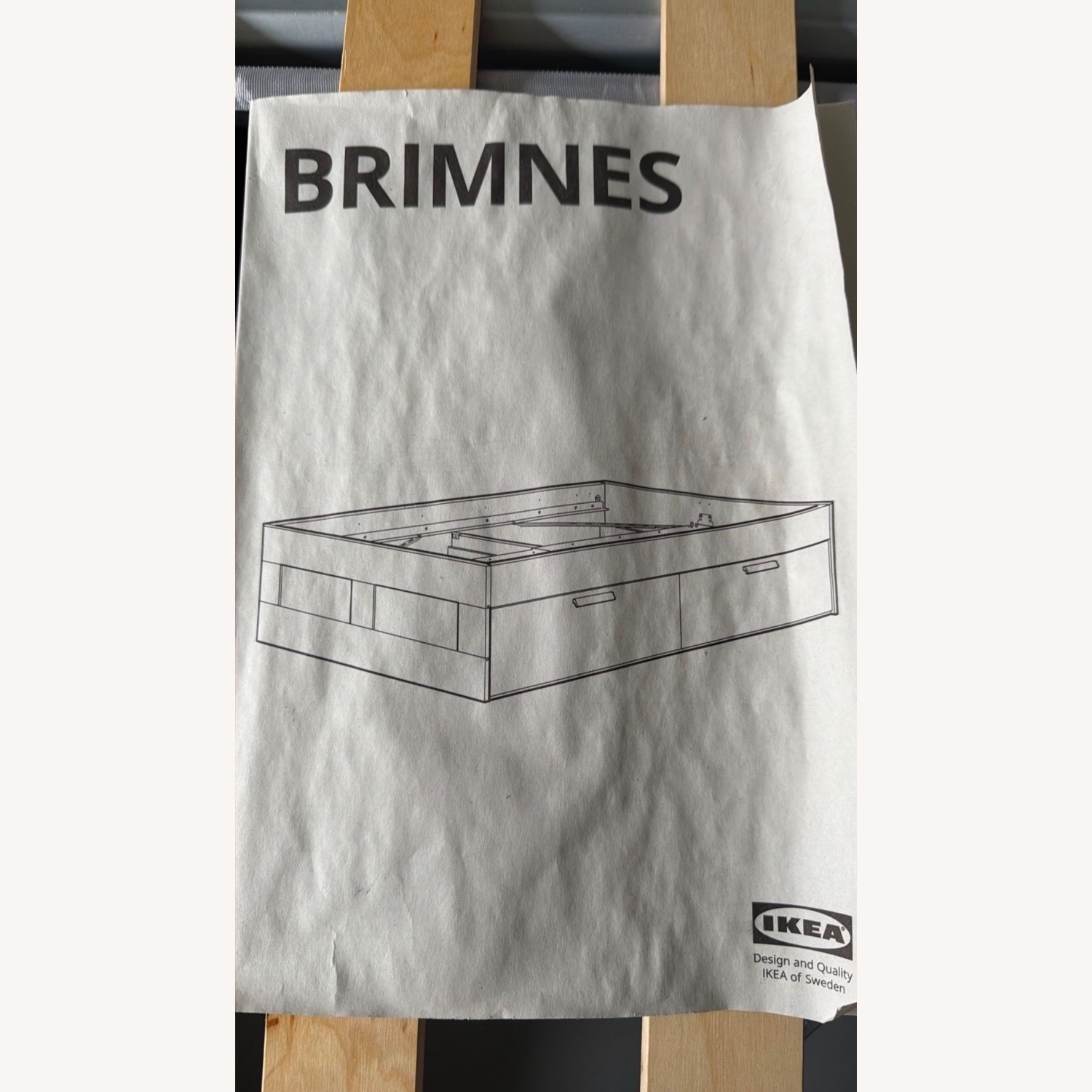 IKEA Black Wood Full Bed - image-5