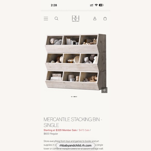 Used Restoration Hardware Mercantile Storage  for sale on AptDeco