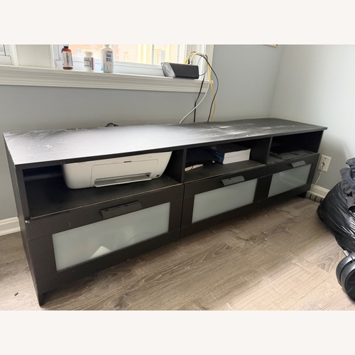 Used IKEA Black Wood Media Storage for sale on AptDeco