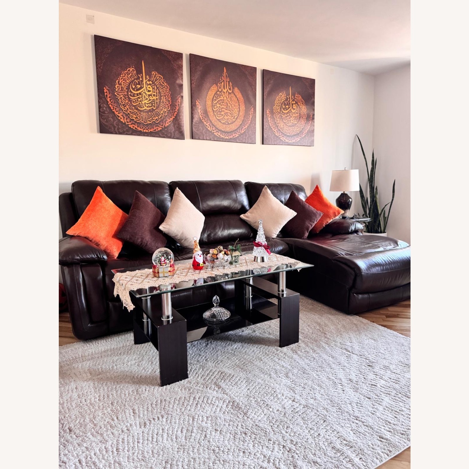 Rectangle Glass Top Voffee Table with Storage  - image-3