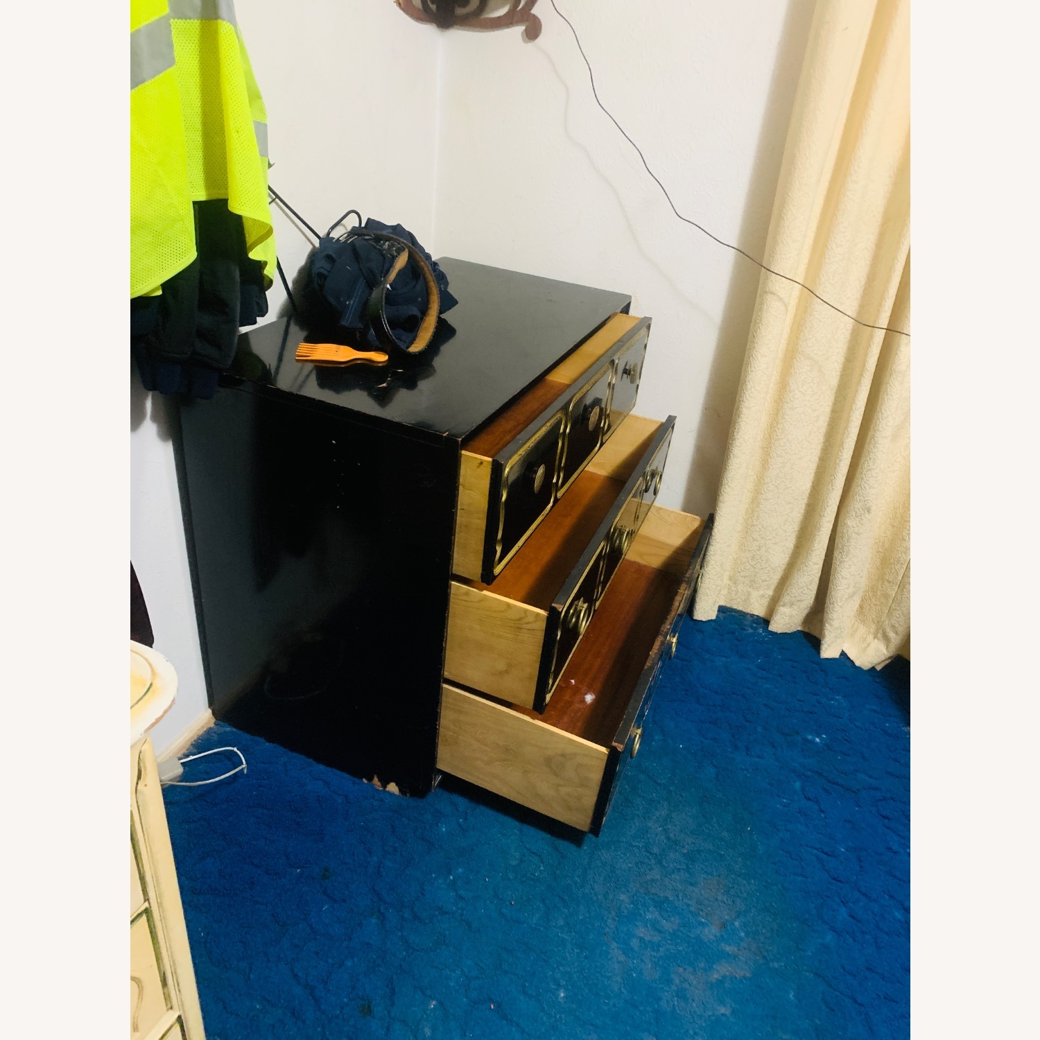 Vintage/Antique Black Lacquer Dresser - image-2