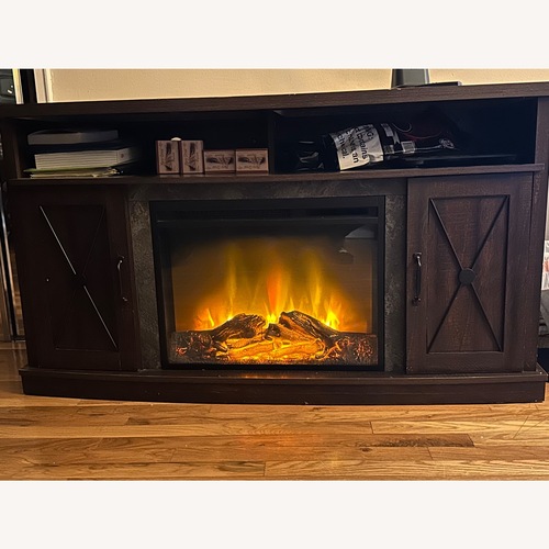 Used Electric Fireplace Dark Media Storage for sale on AptDeco