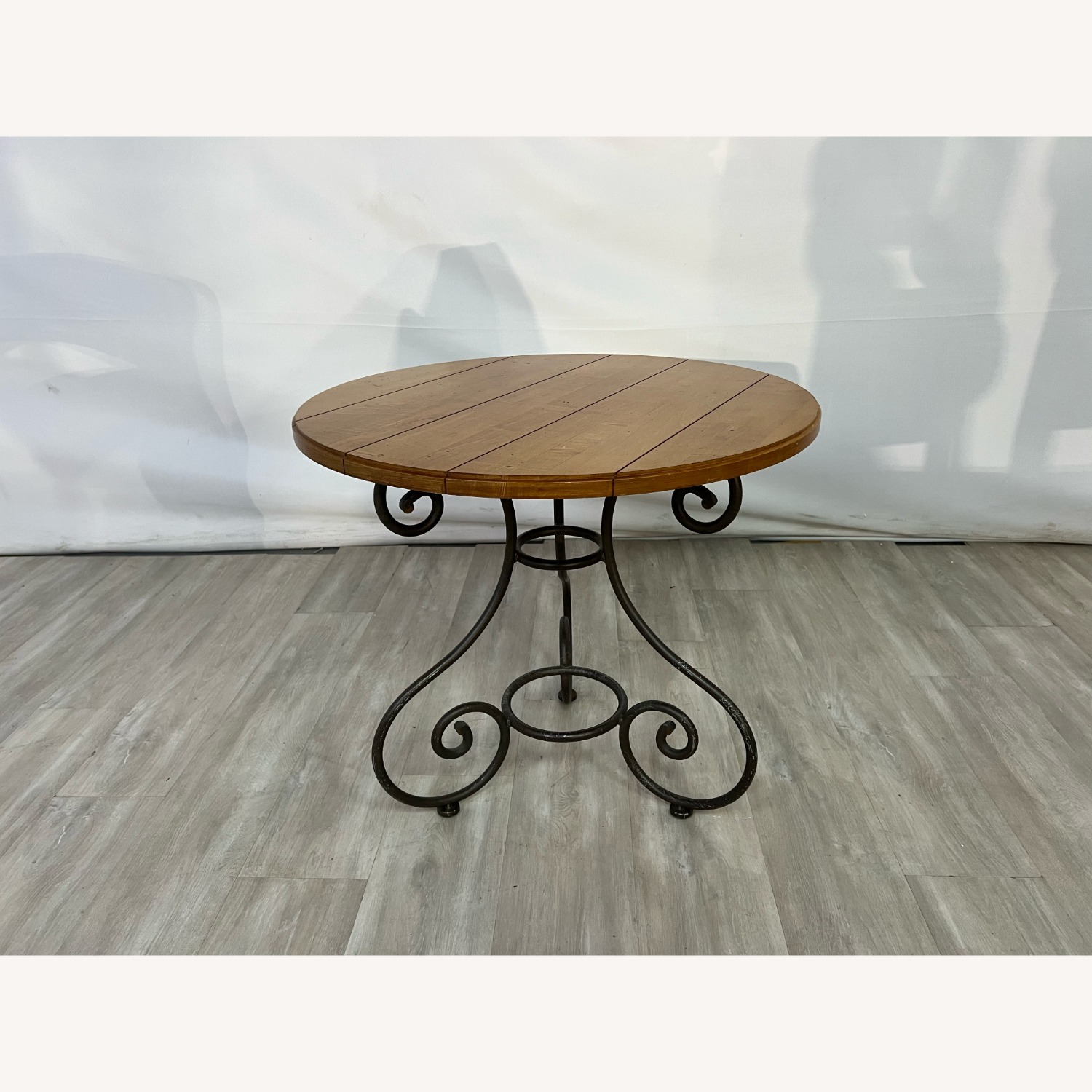 Ethan Allen Country Round Pedestal Side Table - image-0