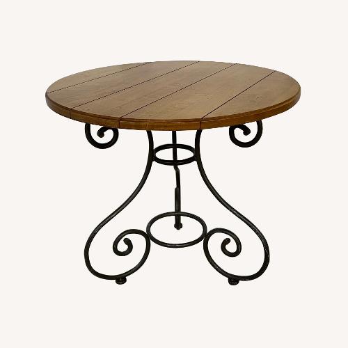 Used Ethan Allen Country Round Pedestal Side Table for sale on AptDeco