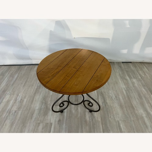 Used Ethan Allen Country Round Pedestal Side Table for sale on AptDeco