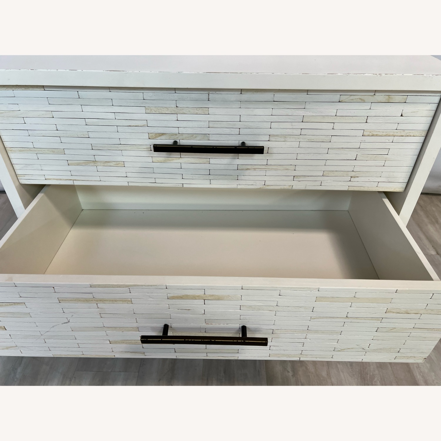 West Elm Wood Tiled 3-Drawer Dresser - image-11