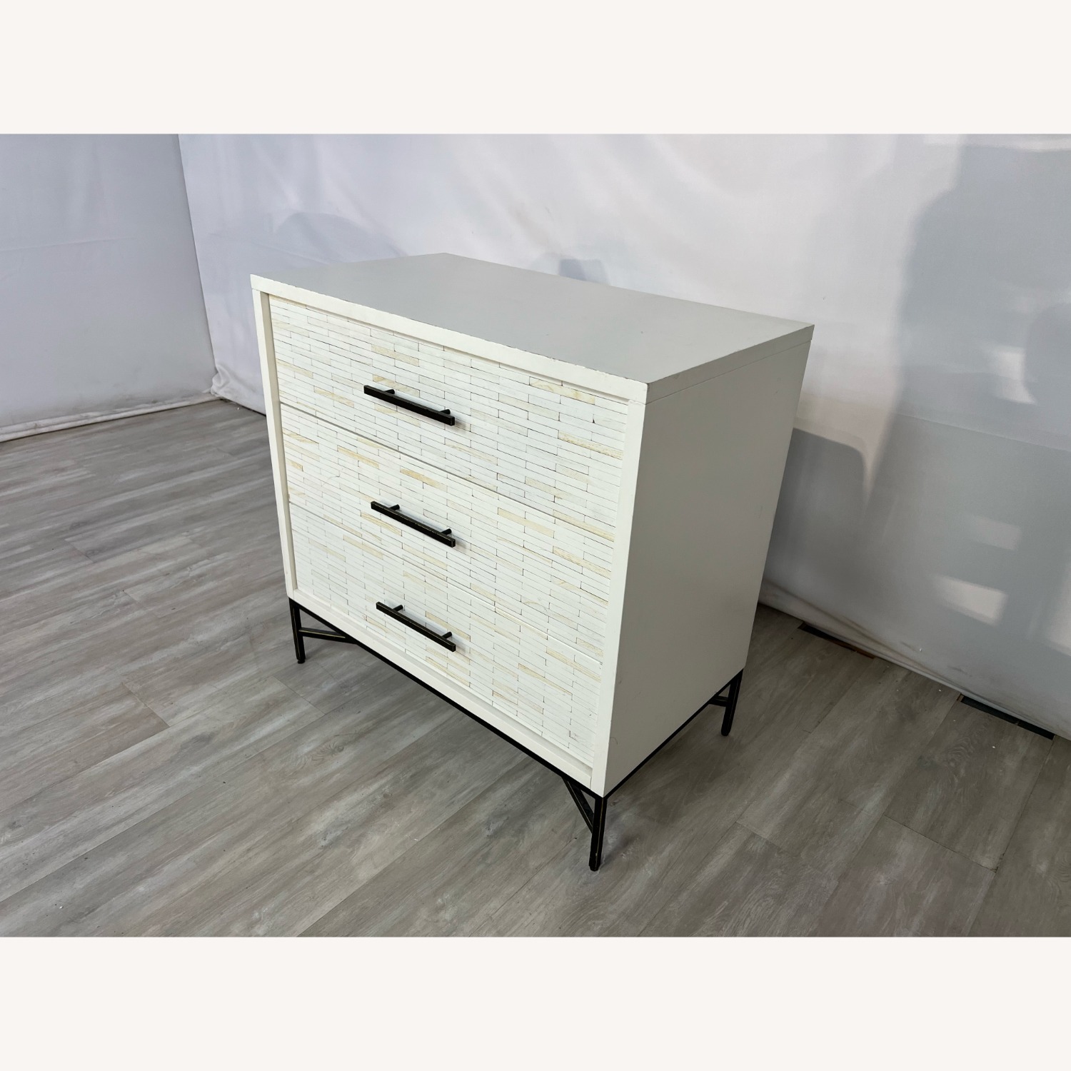West Elm Wood Tiled 3-Drawer Dresser - image-1