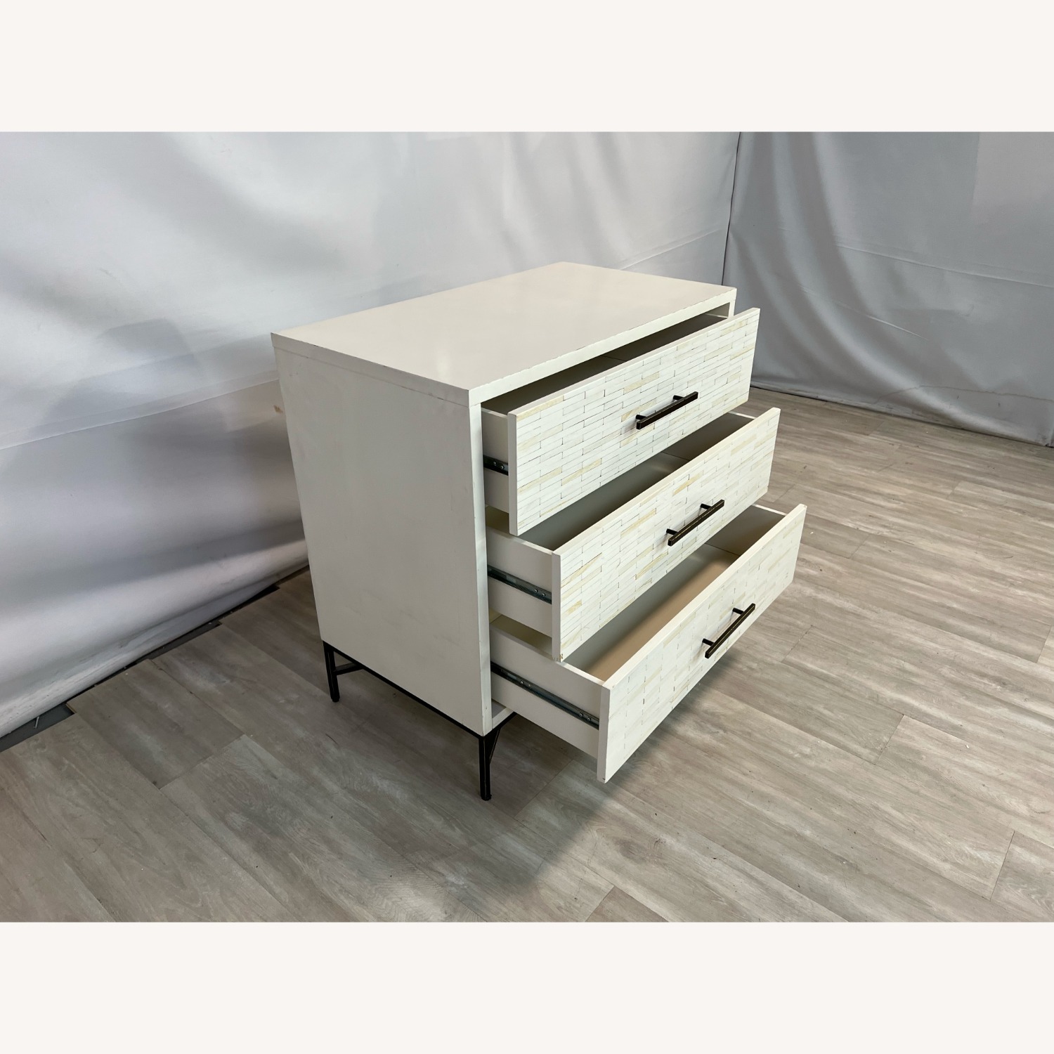West Elm Wood Tiled 3-Drawer Dresser - image-10