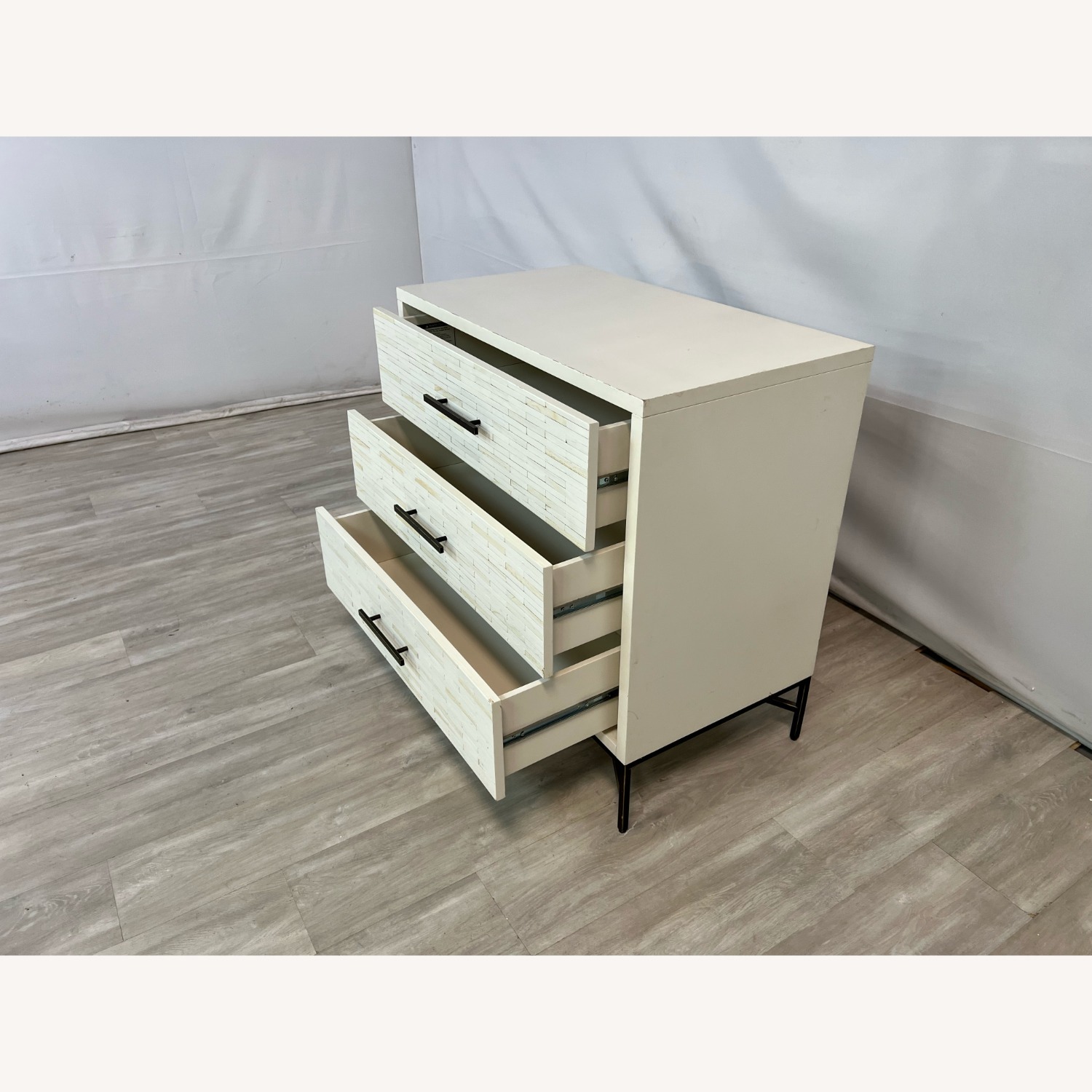 West Elm Wood Tiled 3-Drawer Dresser - image-9
