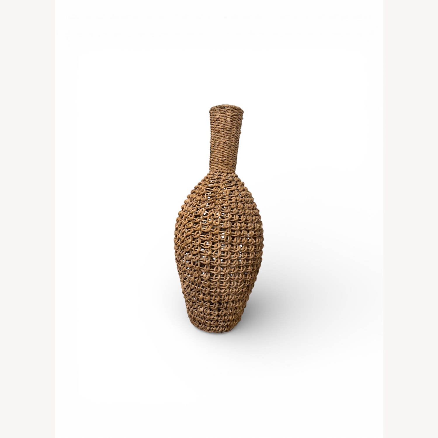 Antique Wicker Vase Handwoven - image-1