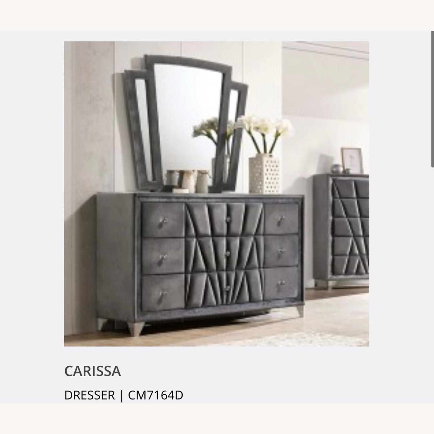 Grey Glass Tempered Chest - image-1