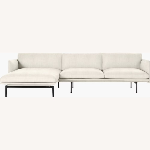Used Design Within Reach Outline White 2 Piece Sectional for sale on AptDeco