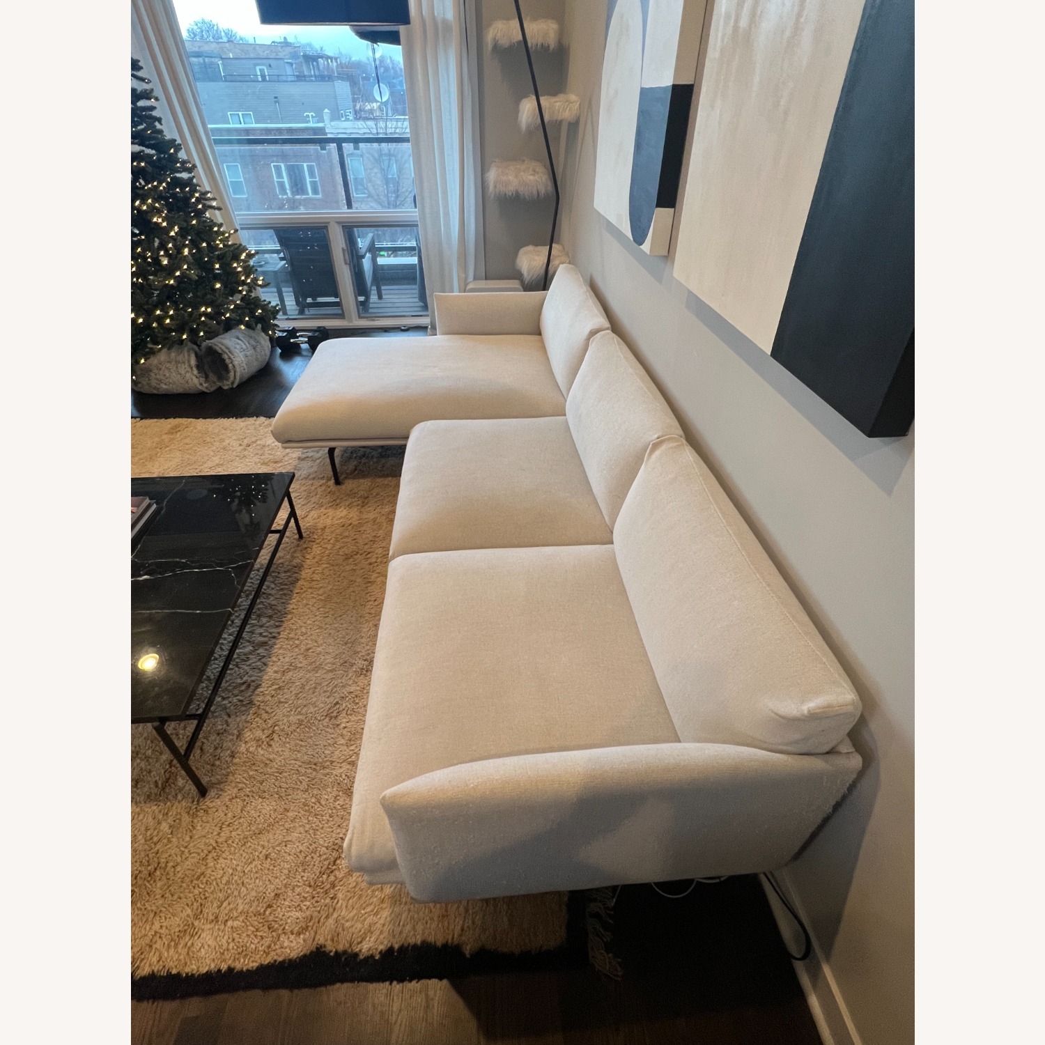 Design Within Reach Outline White 2 Piece Sectional - image-3