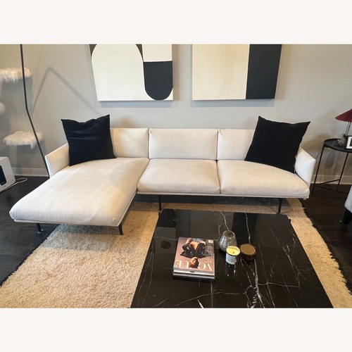 Used Design Within Reach Outline White 2 Piece Sectional for sale on AptDeco