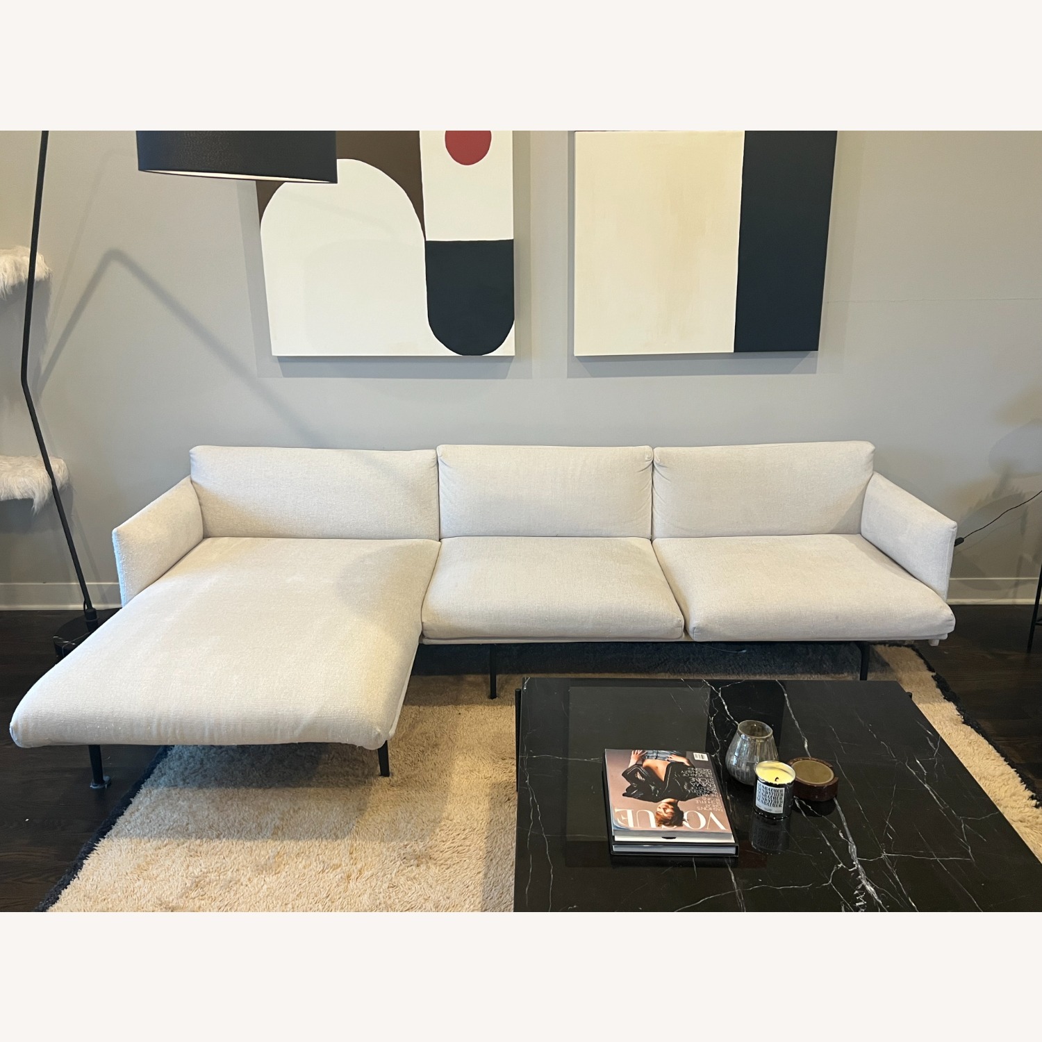 Design Within Reach Outline White 2 Piece Sectional - image-2