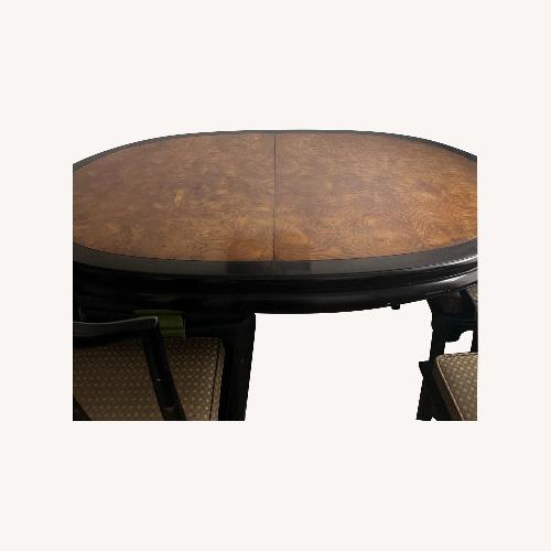 Used Century Furniture Dark Brown Lacquer Dining Set for sale on AptDeco
