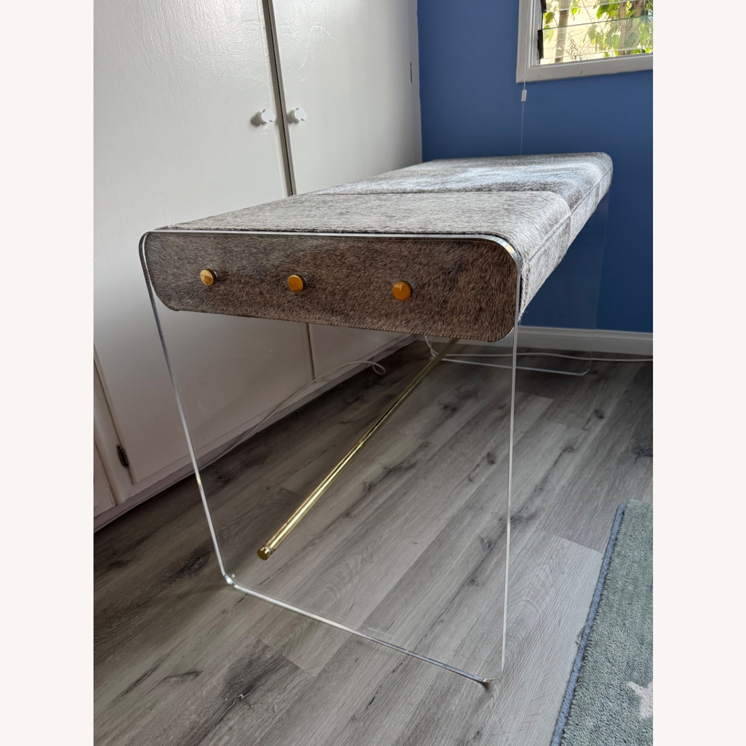 Interlude Home Natural Fur and Hide Desk - image-3