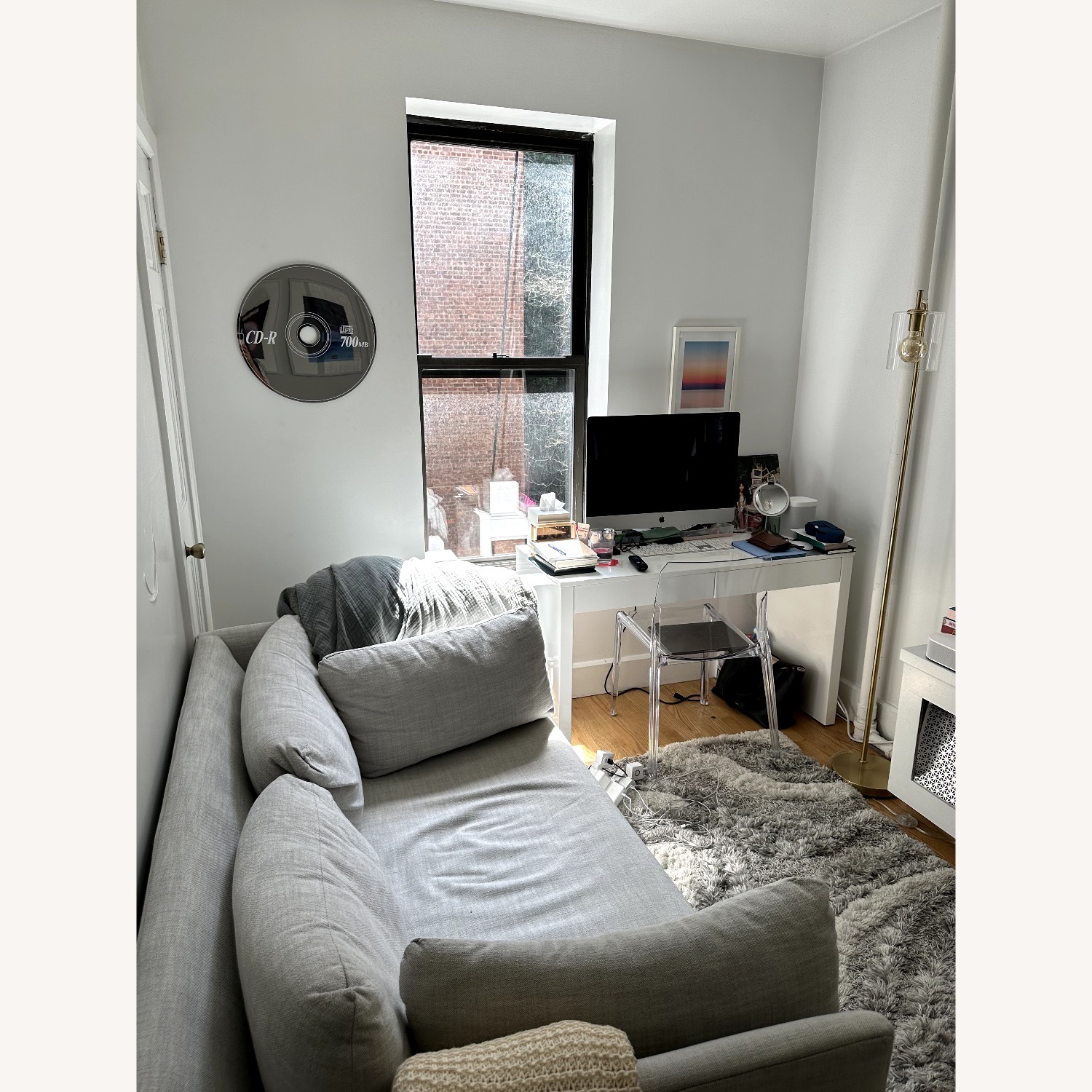 West Elm Marin Frost Gray Sofa - image-3