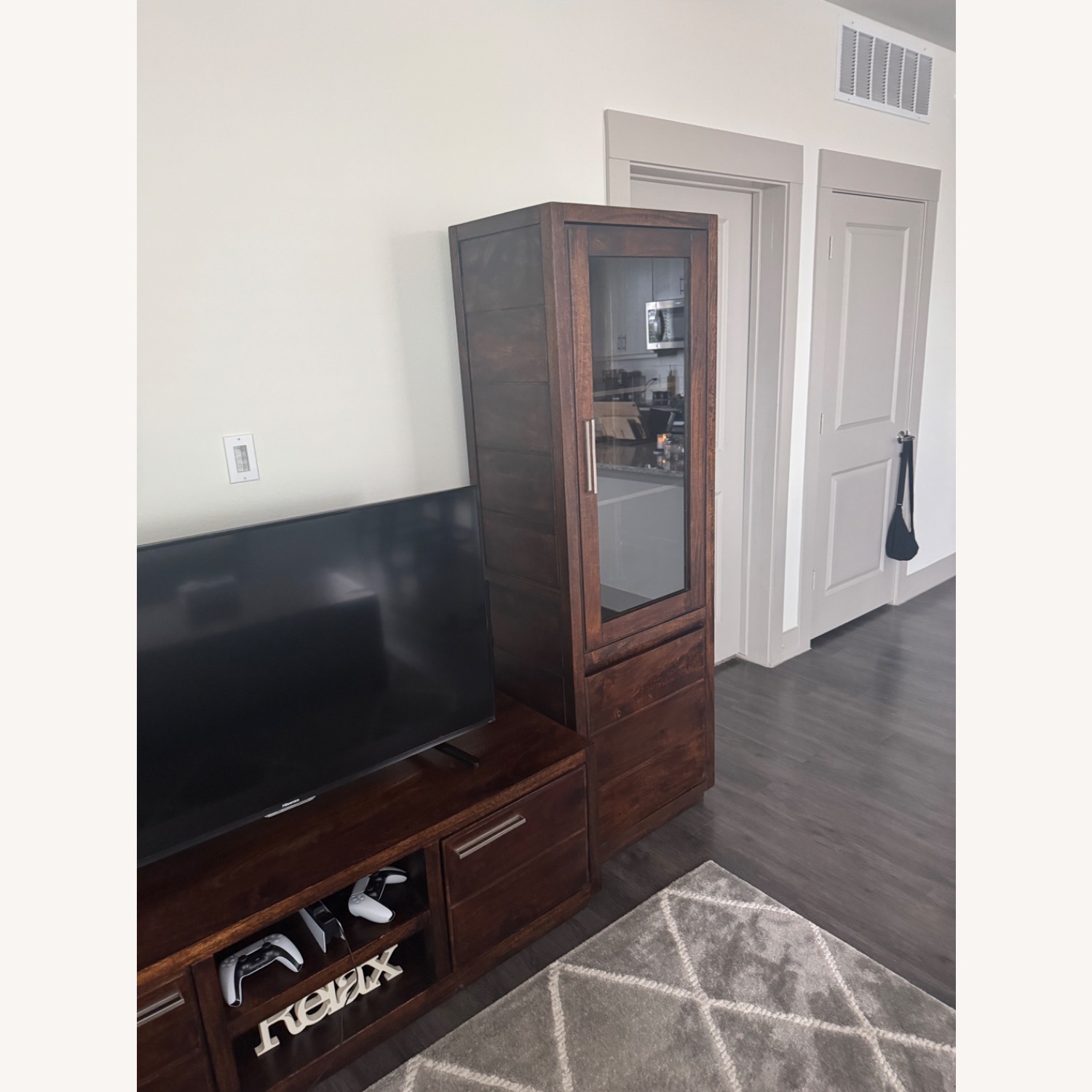 Ashley Furniture Dark Brown Fabric Media Storage - image-11