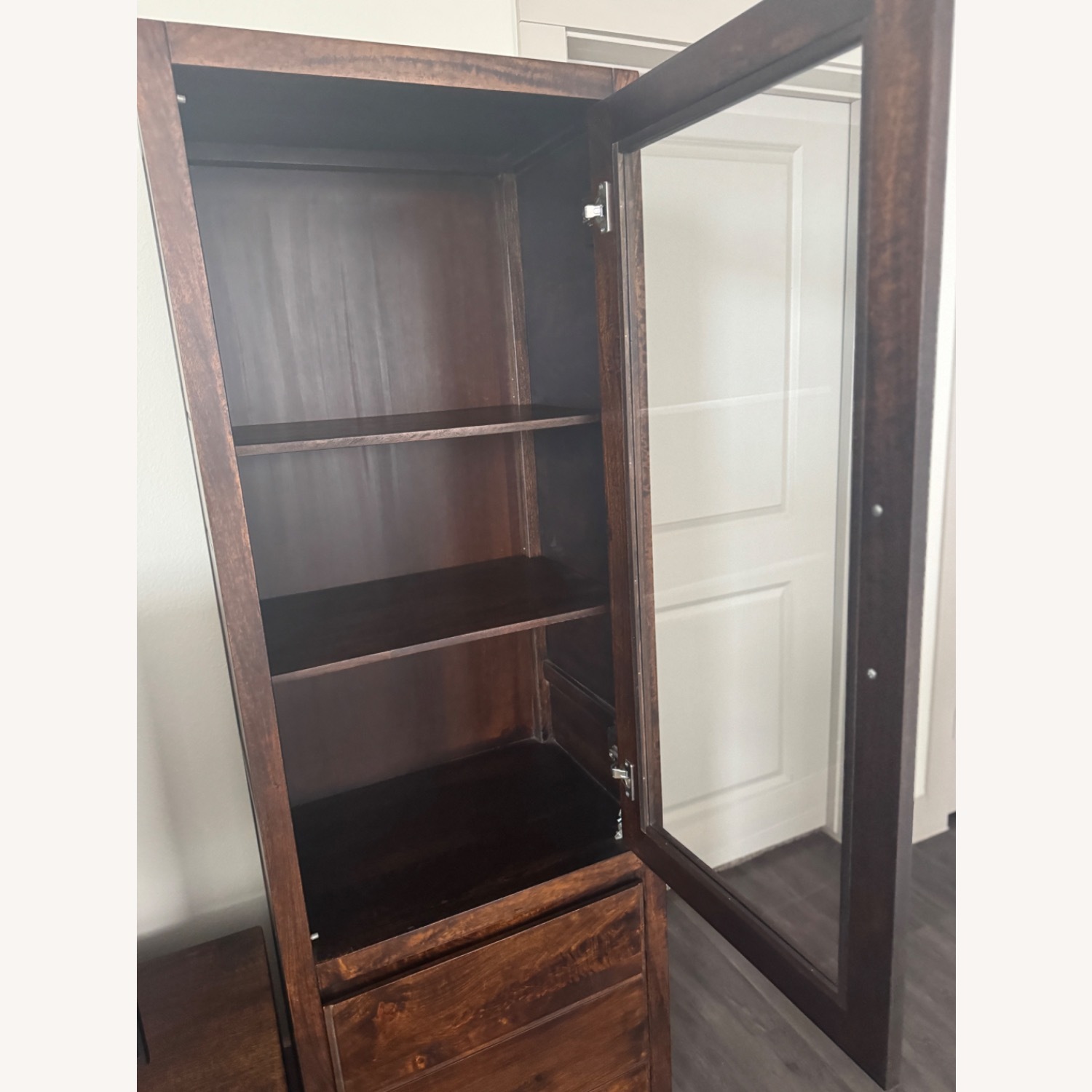 Ashley Furniture Dark Brown Fabric Media Storage - image-7